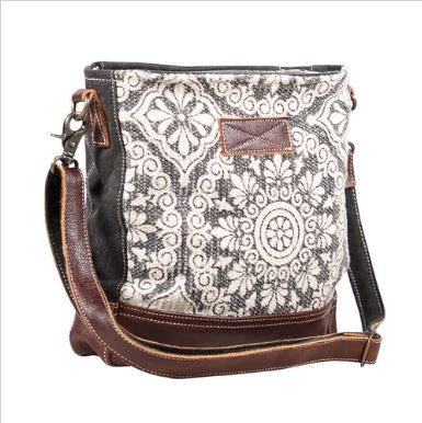Freaky Floral Print Leather Shoulder Bag