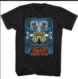 Rob Zombie Blue Beast Black T-Shirt
