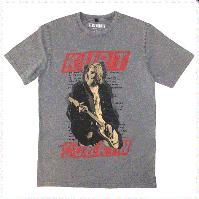 Kurt Cobain Unisex Stone Wash T-Shirt - Collage