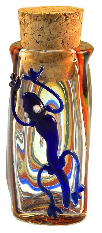3.5" Lizard Swirl Glass Jar