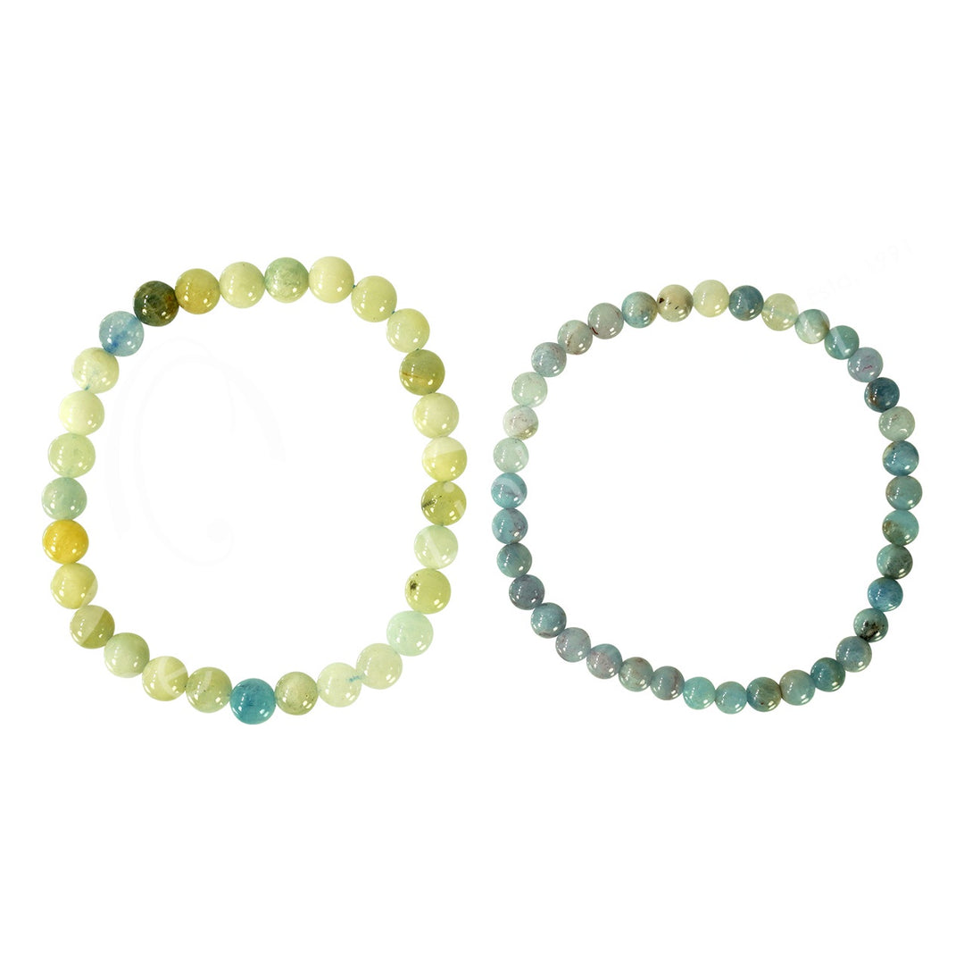 Morganite Beaded Elastic Bracelet