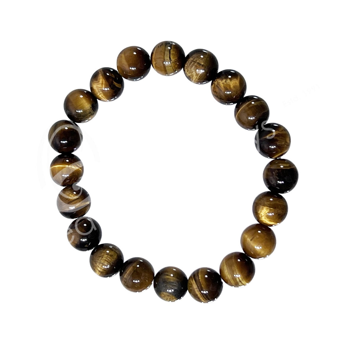 Tigers Eye Beaded Elastic Bracelet OL