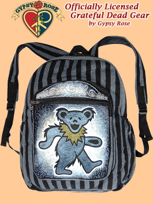 Gypsy Rose - Grateful Dead Dancing Bear Body Hand Embroidered Gheri Backpack
