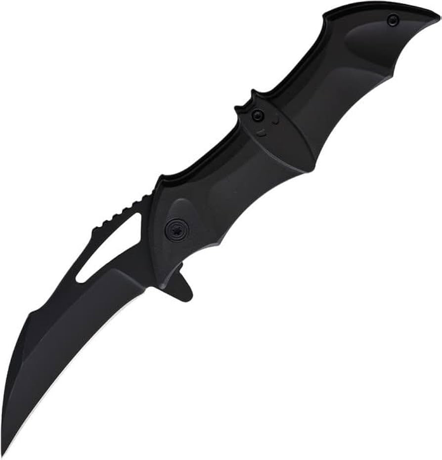 Bat Black Spring Assisted Pocket Folding Knife
