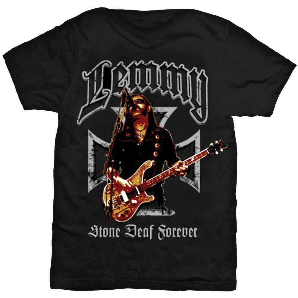 Rock Off - Lemmy "Iron Cross Stone Deaf Forever" T-Shirt