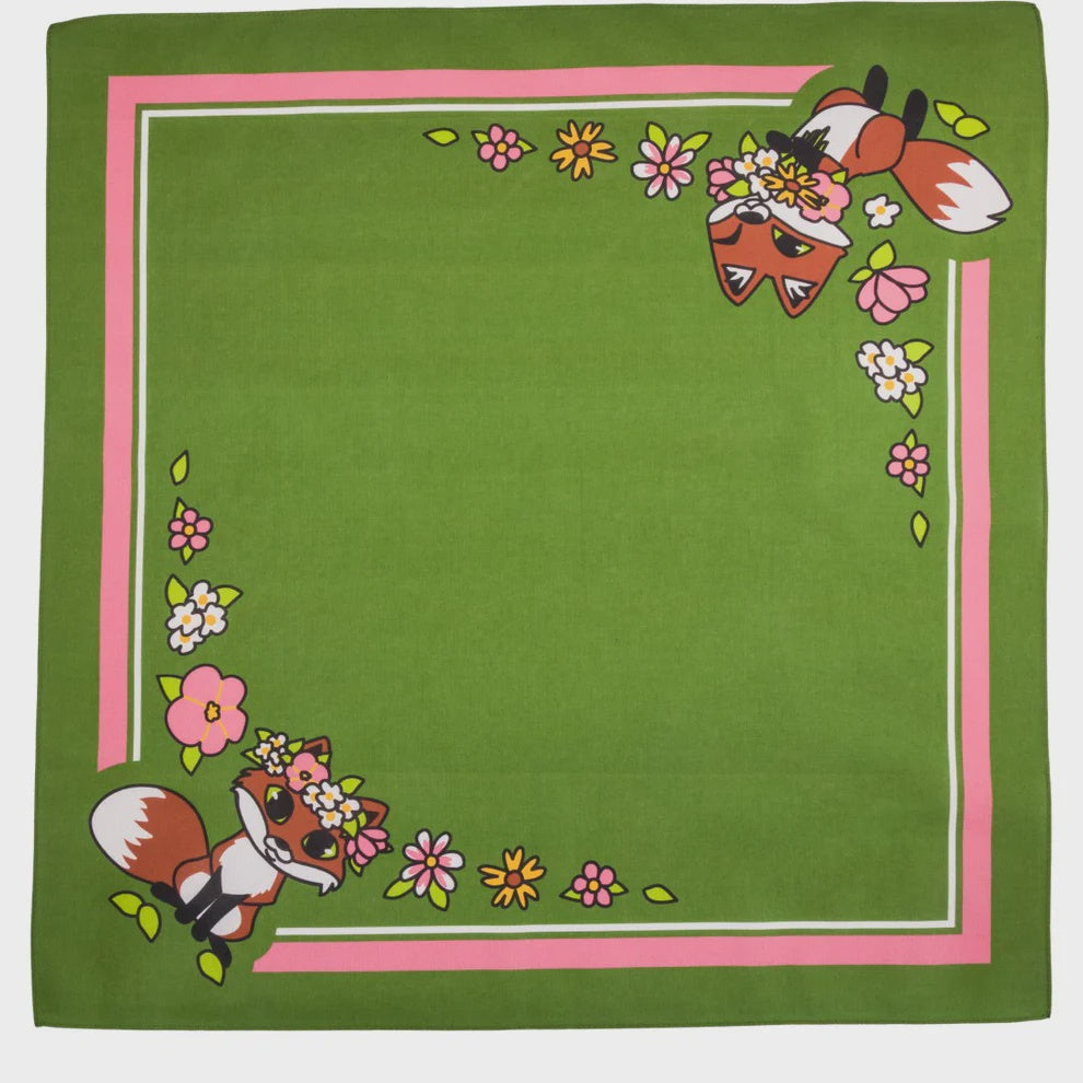 Floral Foxes Bandana