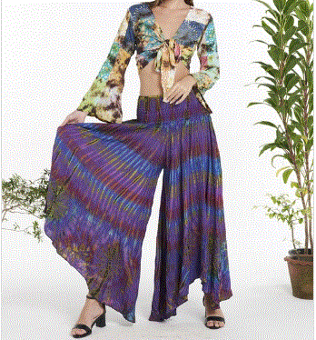 Kathmandu - Tie Dye Palazzo Wide Leg Pants