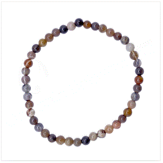 Oceanic - Petrified Wood Stone Beaded Bracelet