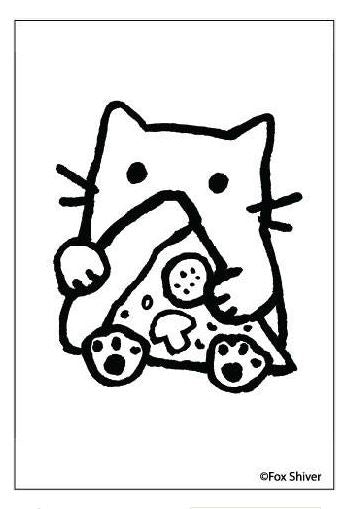 Pizza Slice - Funny Cat Magnet