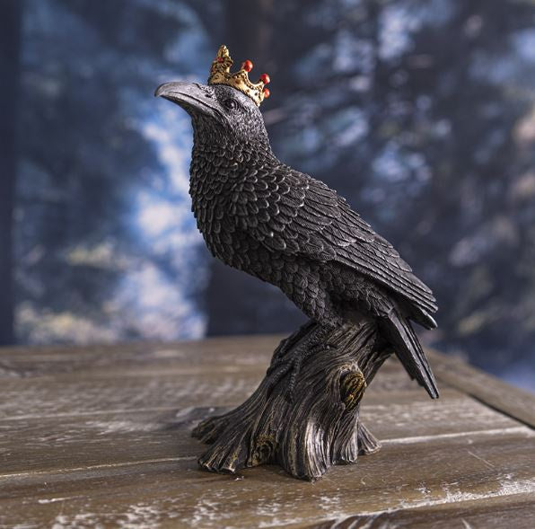 Crowned Raven Statue 14546