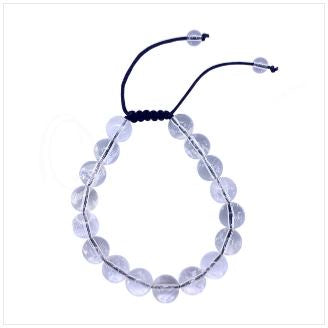 Crystal Quartz Adjustable Beaded Bracelet