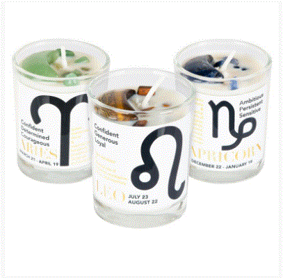 Small Zodiac Candle 6946-P