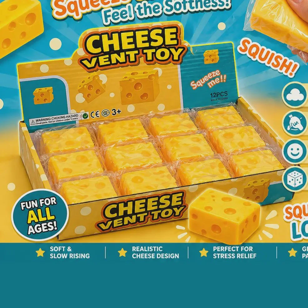 Cheese Viral Vent Squishy Stress Toy