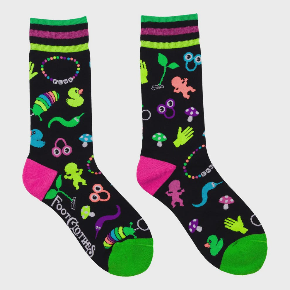 Tiny Trinkets UV Reactive Crew Socks