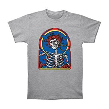 Grateful Dead Skull & Roses Gray T-Shirt