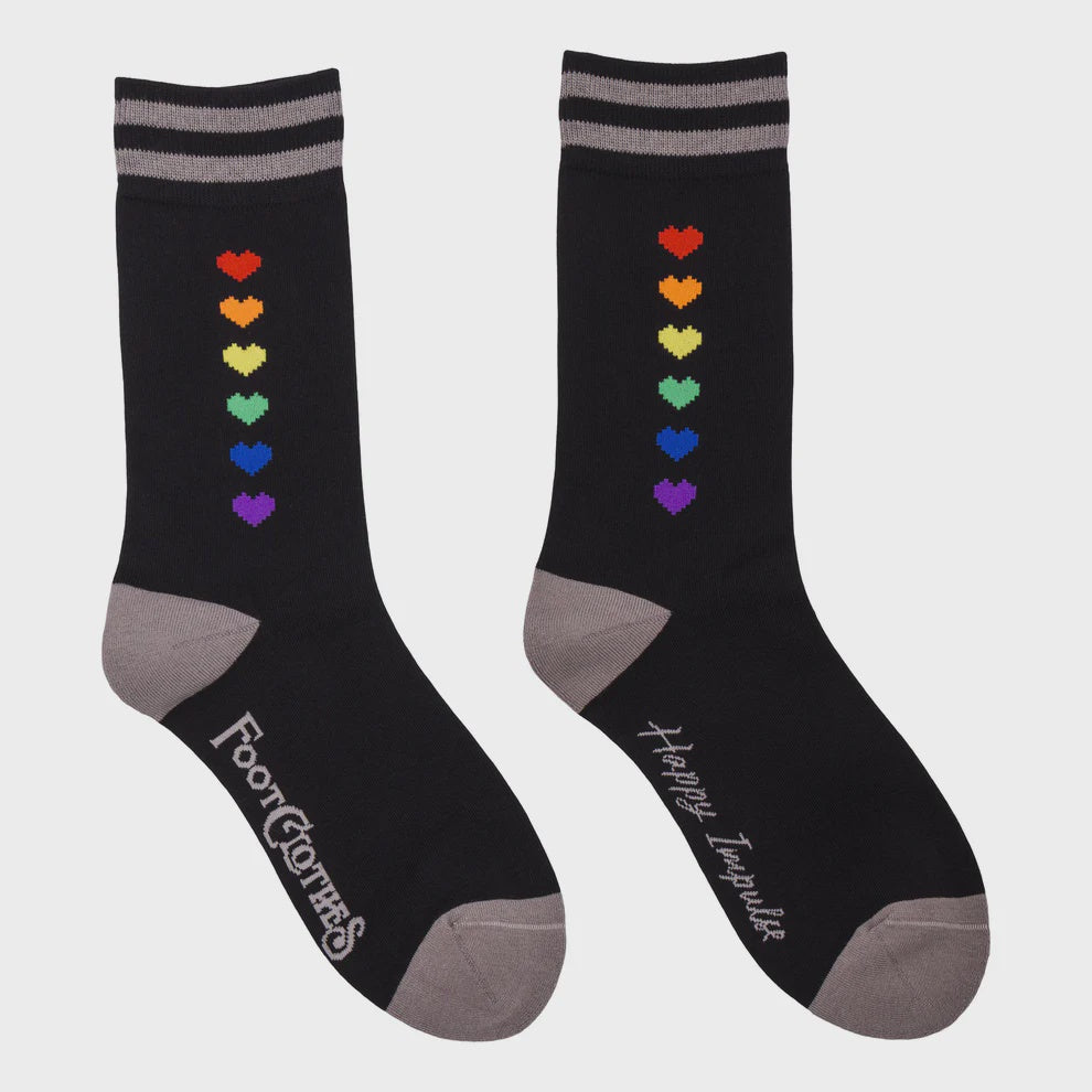 Pride Pixel Hearts Crew Socks