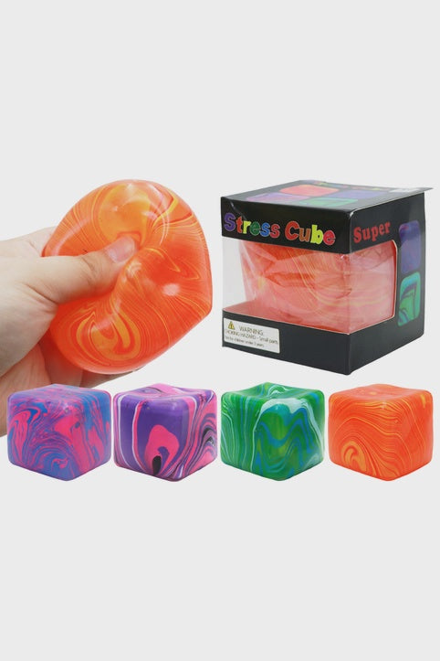 Marbled Cube Putty Filled Squishy