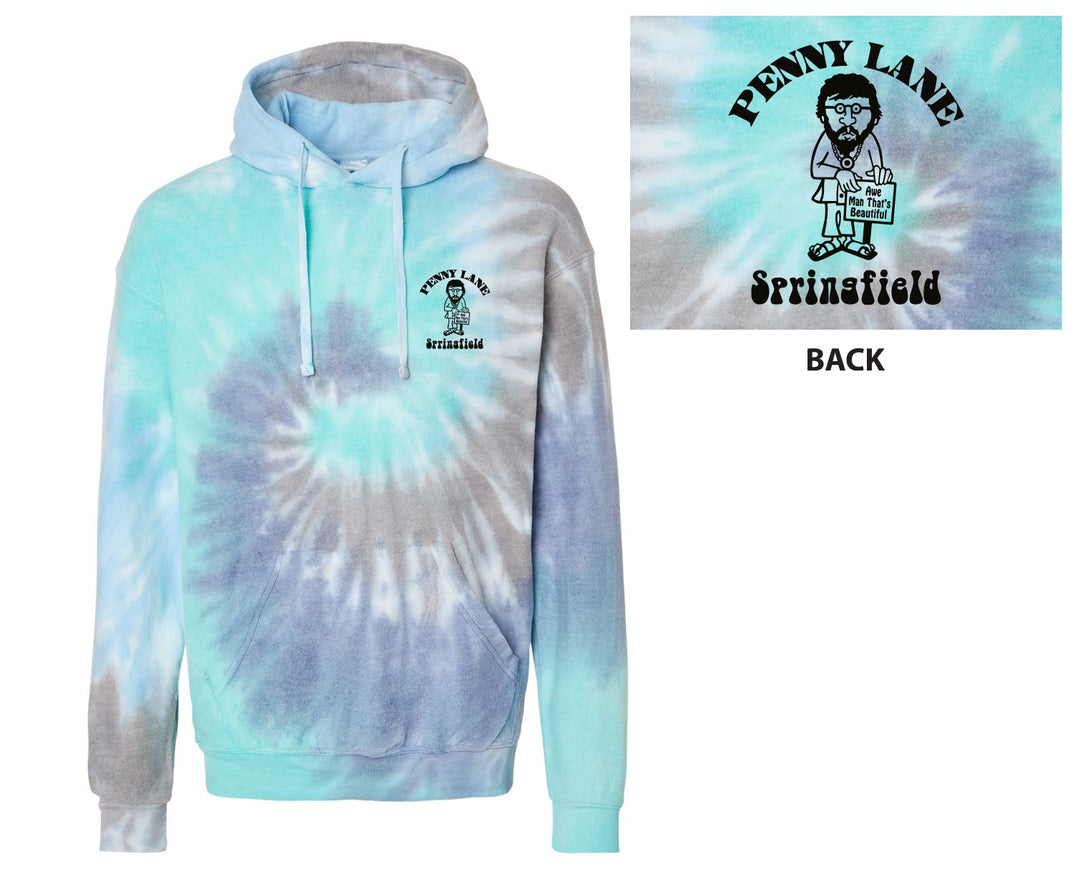 Penny Lane Guy Tie Dye Cloud Hoodie - Glacier