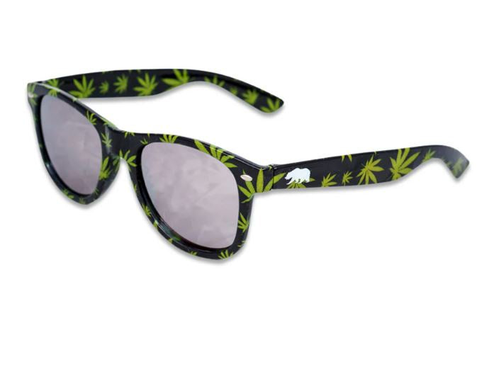 Grassroots Weed Leaf Black Sunglasses