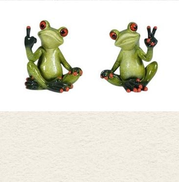 Naughty Peace Frog Statues 61349