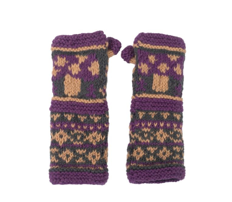 Mushroom Knit Armwarmers