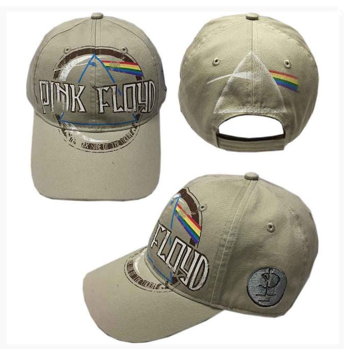 Pink Floyd Unisex Baseball Cap - DSOTM Album Distressed (Sand)