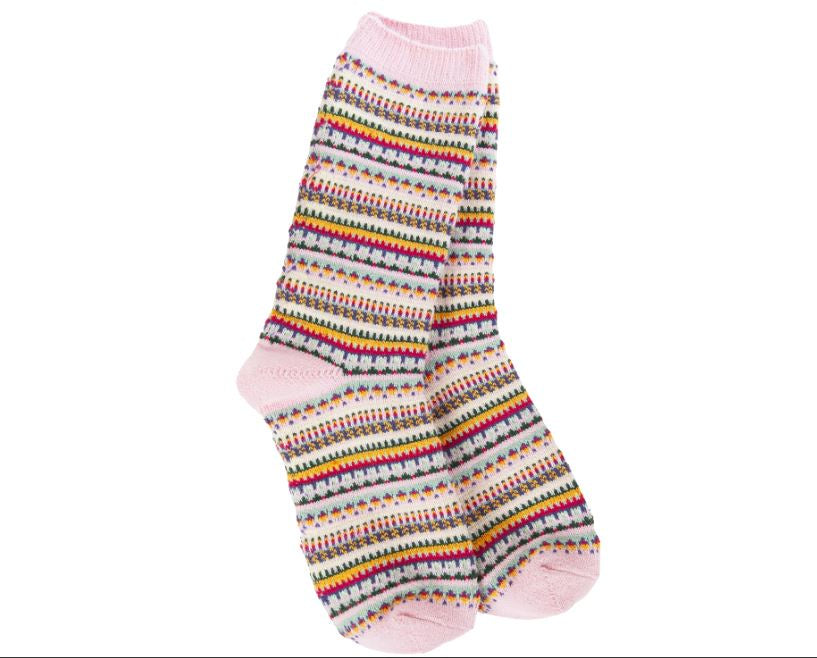 Weekend Boho Crew - Pink Stripe