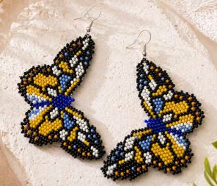 Butterfly Beaded Earrings