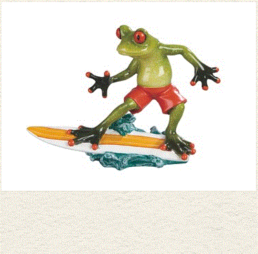 GSC - Frog Surfing Statue 61308