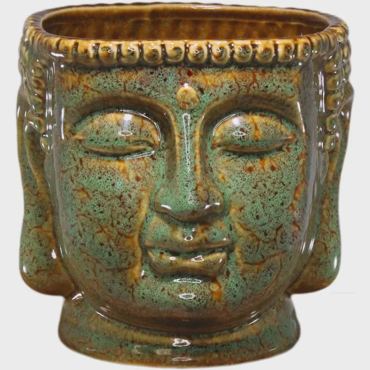 Buddha Bust Porcelain Jade Planter Pot SCC95