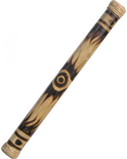 Bamboo Rainstick 16″ Burned Sun Design