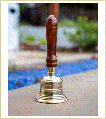 India Arts - Bell With Wood Handle BL059