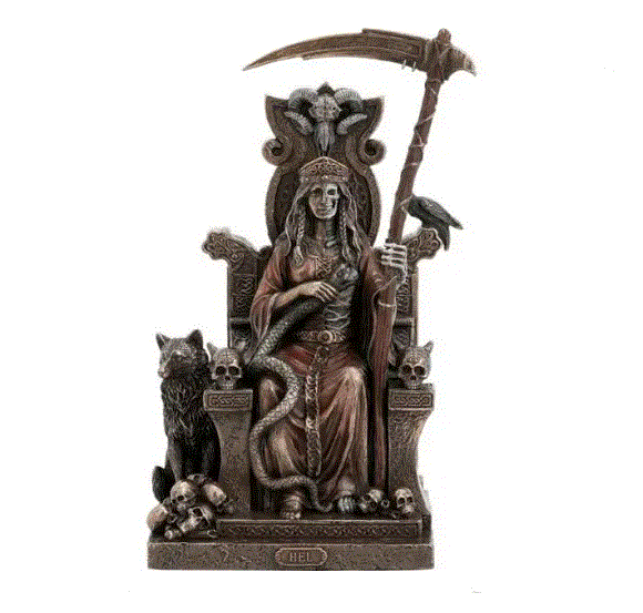 Unicorn Studio - Hel Norse Goddess of Death Enthroned Statue