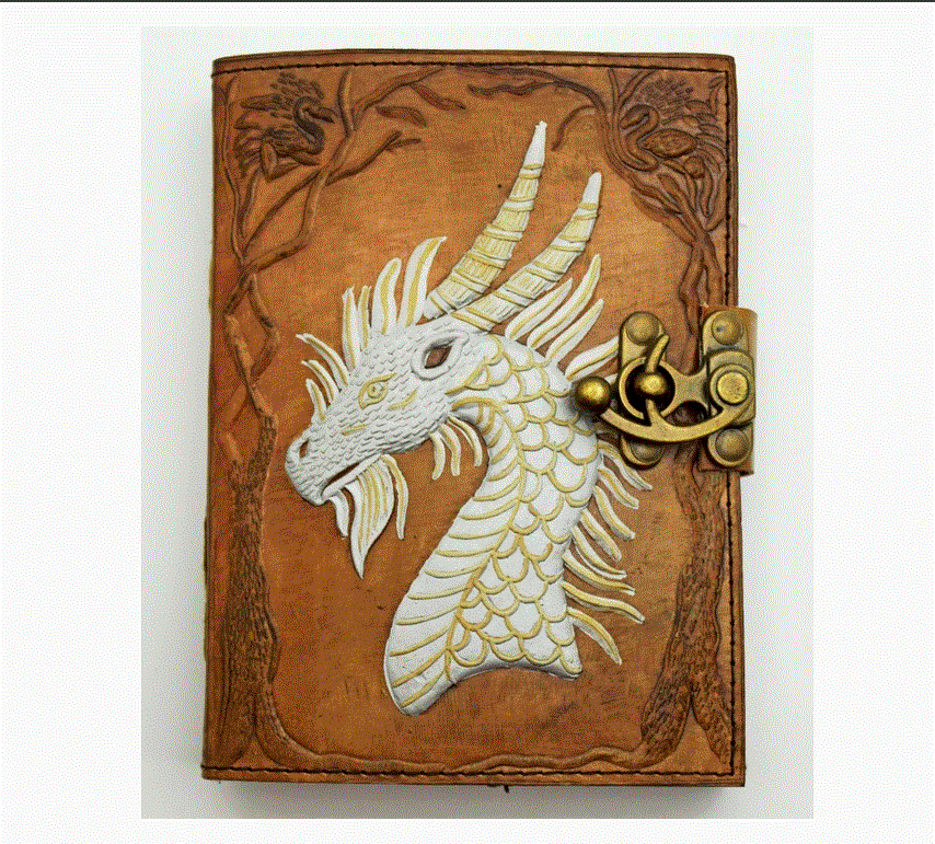 Dragon Two Tone Leather Embossed Journal 3189