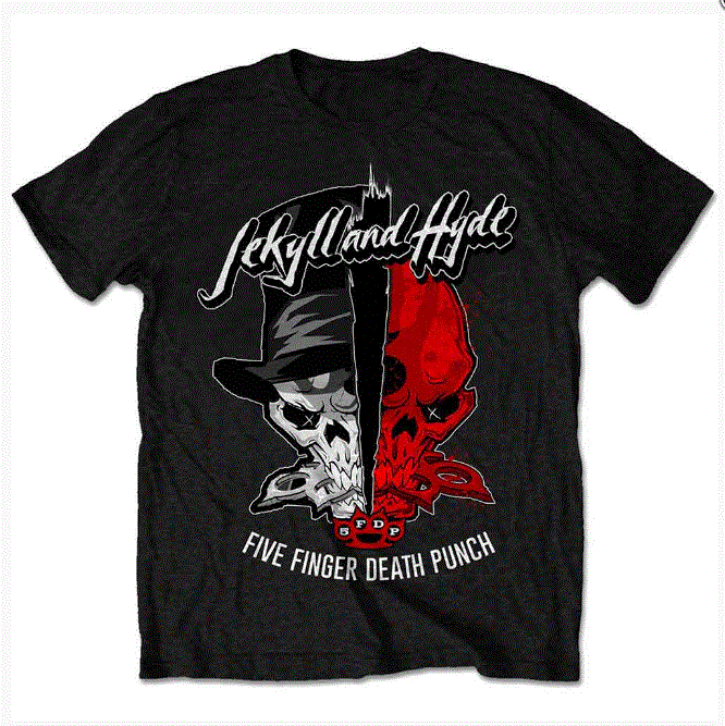 Five Finger Death Punch Unisex T-Shirt - Jekyll & Hyde (Black)