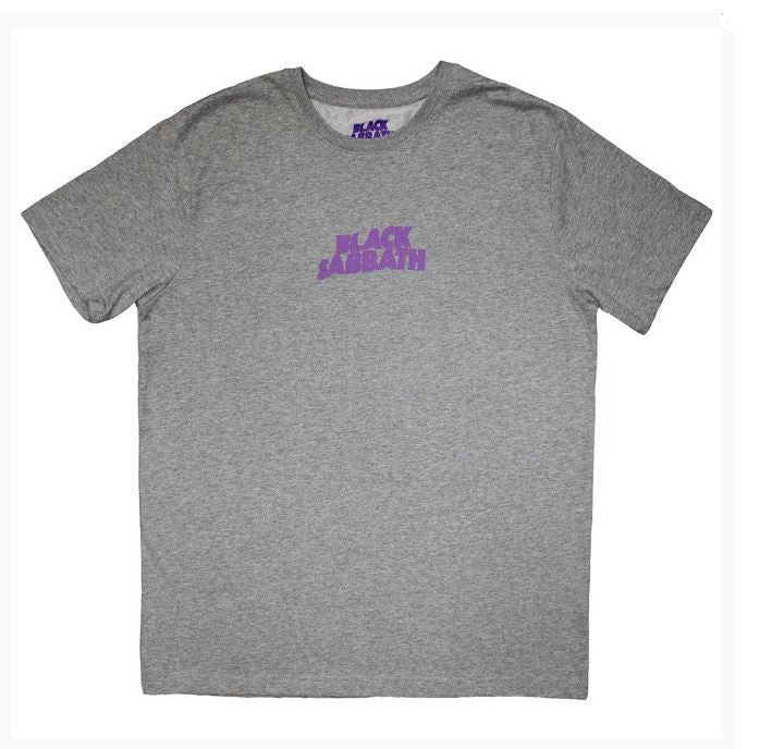 Black Sabbath Unisex T-Shirt - Mini Wavy Logo (Grey)