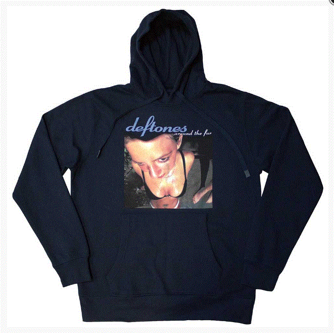 Deftones Unisex Pullover Hoodie - Around the Fur (Navy Blue)