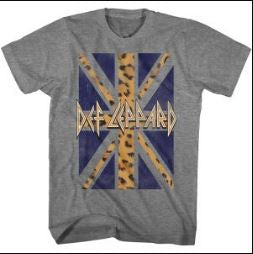 Def Leppard Leopard Flag Graphite Heather T-Shirt