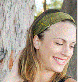 Earth Divas - Green & Yellow Patterned Headband