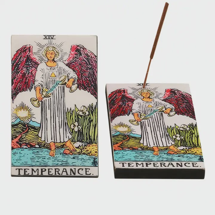 Wooden Tarot Incense Holder - Temperance