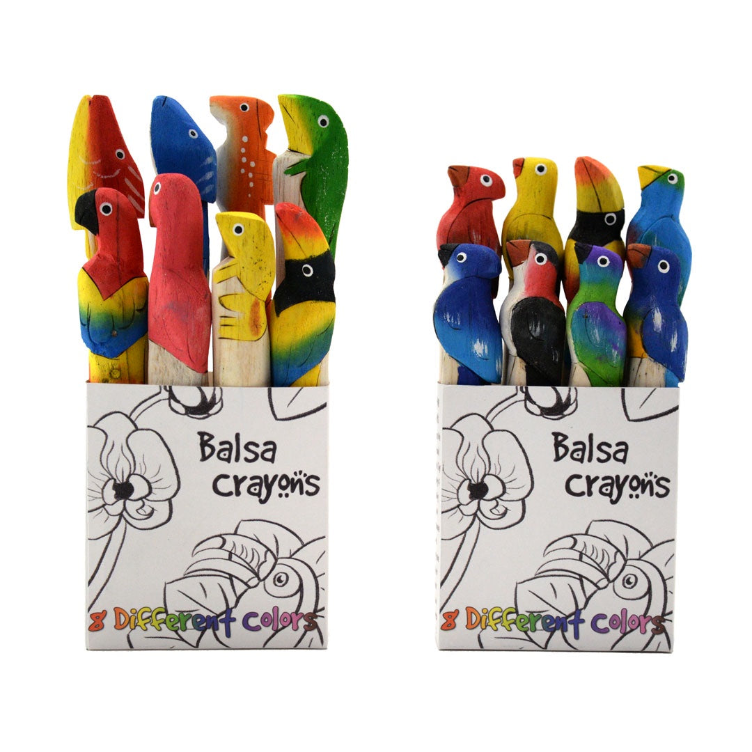 Boxed Balsa Crayons Set