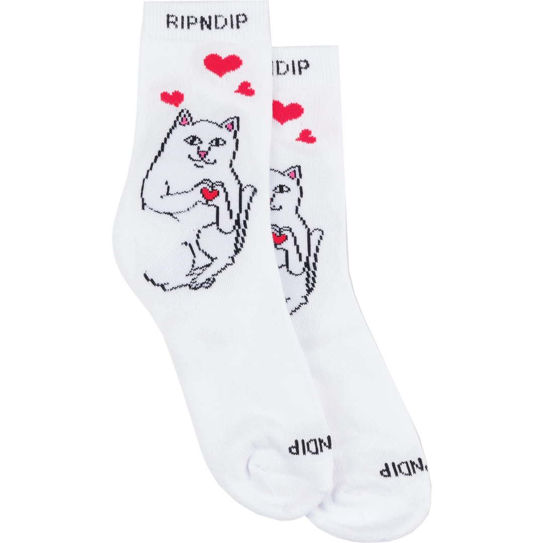 Rip N Dip Nermal Loves Mid Sock - White