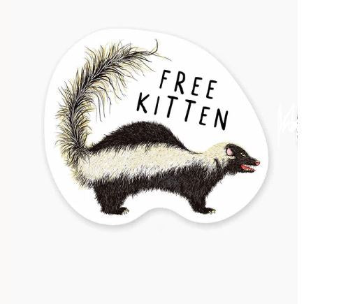 Free Kitten Art Sticker