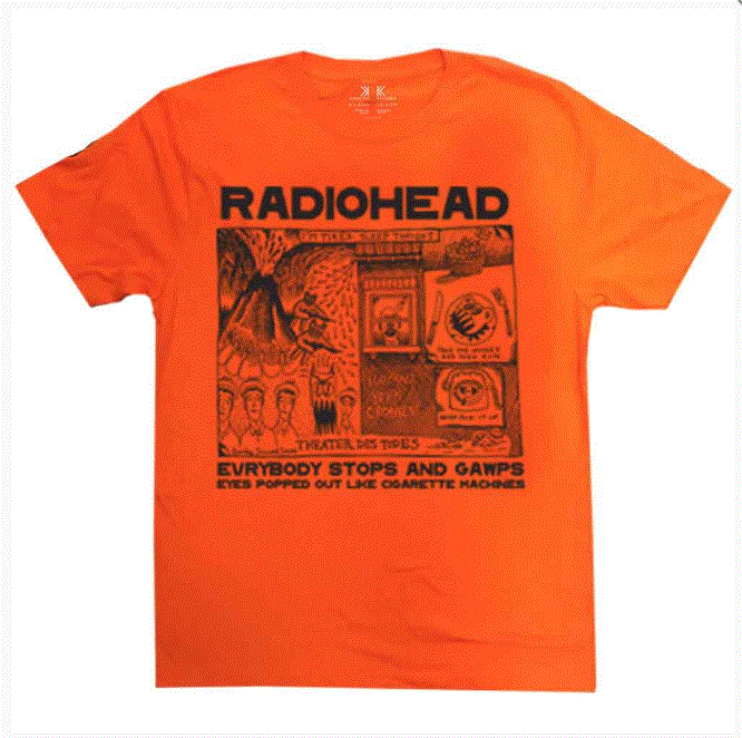 Radiohead Unisex T-Shirt - Gawps (Orange)