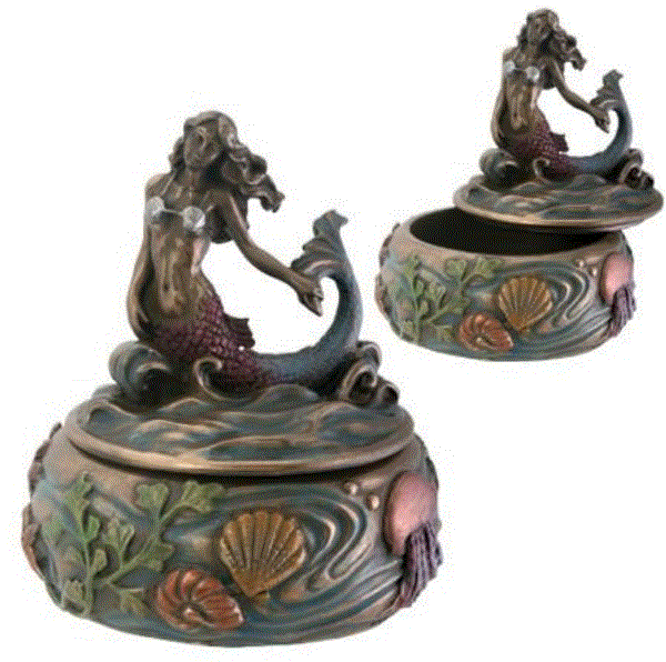 Mini Bronze Mermaid Box Y7763