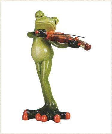 Violinist Frog Statue 61305