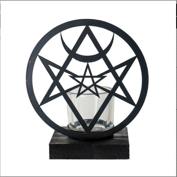 Alchemy Goth - Unicursal Hexagram Tealight Holder