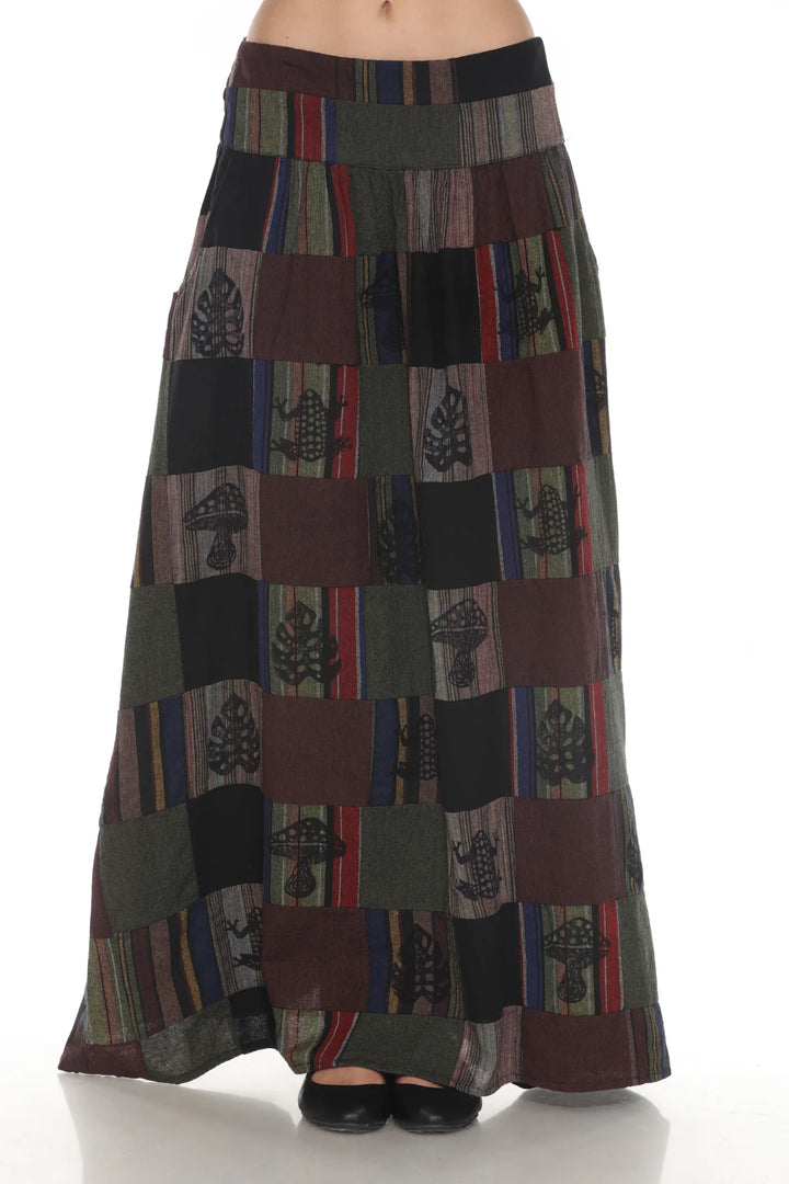 Maxi Patchwork Skirt
