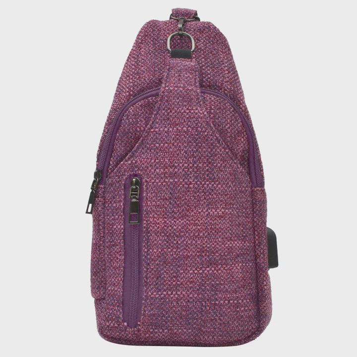 Sonoma Anti-theft Daypack - Plum Tweed