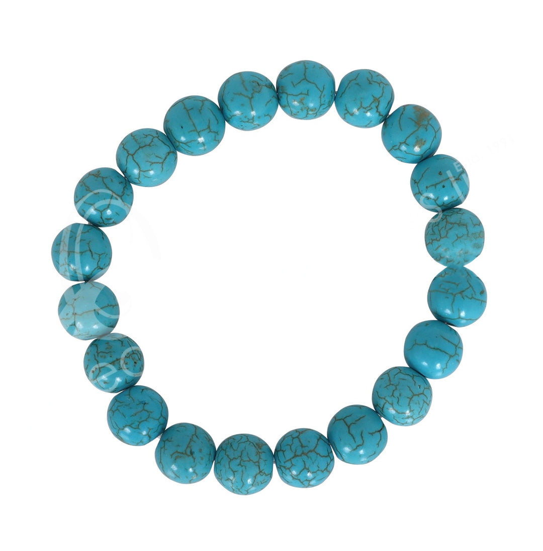 Synthetic Turquoise Beaded Bracelet